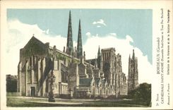 CPA Bordeaux Gironde Cathedrale Saint Andre Ensmble sud Quest et tour Pey Berland 