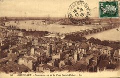 CPA Bordeaux Panorama vu de la Tour Saint Michel 