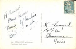 CPA Arcachon a Gironde crepuscule sur le Bassin