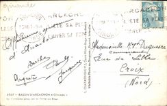 CPA Bassin d'Arcachon Gironde la Corniche prise de la Dune au Pilat