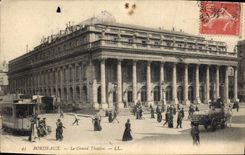 CPA Bordeaux Le Grand Theatre Tramway