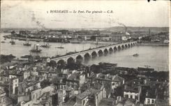 CPA Bordeaux Le Pont Vue  generale 