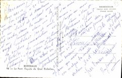 CPA Bordeaux Le Pont Facade du Quai Richelieu 