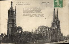 CPA Corte de Poete gascon et Bordelais Terrela Bordeaux Cathedrale Saint Andre 