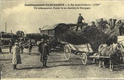 REPRO Etablissements Deschamps Rue Sainte Catherine Lyon un embarquement d'Osiers de ses Chantiers d