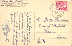 CPA Sanatorium du Clerge de France Thoren AM Teleph N Promenade dans la neige 