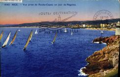 CPA Nice vue prise e Rauba Capeu un lour de Regates 