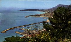 CPA Les Sites Merveilles de la Cote d'Azur Menton alpes maritimes Le Port de Garavan la ville et le 