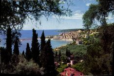 CPA 89 Les Sites Merveillux de la Cote d'Azur Menton AM vue generale prise a travers les oliviers 
