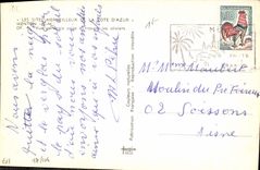 CPA 89 Les Sites Merveillux de la Cote d'Azur Menton AM vue generale prise a travers les oliviers 