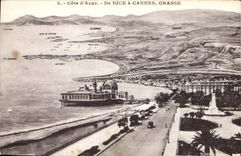 CPA Cote D'Azur De Nice a Cannes Grasse 