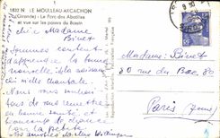 CPA Le Moulleau Arcachon Gironde Le Parc des Abatiulles et vue les passes du Bassin 