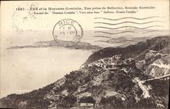 CPA Eze et la Moyenne Corniche Vue prise de Bellevue Grande Corniche 