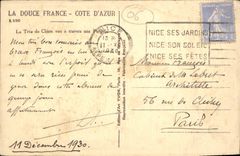 CPA La Douce France Cote d'Azur La Tete de Chien vue a travers une Pergola 