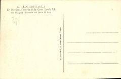 CPA Loches de Donjon l'Entree et la Cour Louis XI