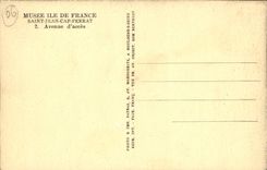 CPA Musee ile de France Saint Jean Cap Ferrat Avenue d'acces 