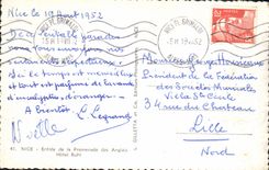 CPA Nice Entree de la Promenade des Anglais Hotel Ruhl