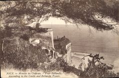 CPA Nice Montee du Chateau Tour Bellanda 