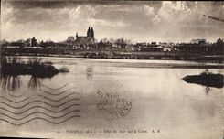 CPA Tours Effet  de nuit sur la Loire 