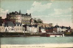 CPA Le Chateau d'Amboise vu de l'Ile Saint Jean 