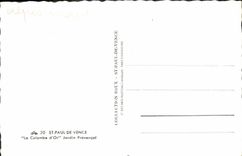 CPA St Paul De Vence La Colombe d'or Jardin Provencal