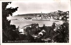 CPA Menton vue prise de Garavan 