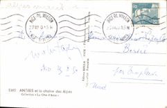 CPA Antibes et la chaine des Alpes 