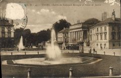 CPA Tours l'Entree du Boulevard Beranger et Palais de Justice 
