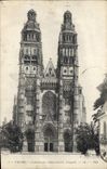 CPA Tours Cathedrale Saint Gatien Facade 