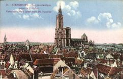 CPA Strasbourg vue panoramique prise de l'Hospital 