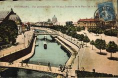 CPA Strasbourg vue Panoramique sur l'Ill aux environs de la Place 