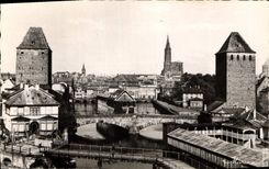 CPA Strasbourg Panorama des Ponts Couverts 