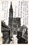 CPA Strasbourg La Cathedrale et la rue Merciere 