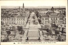 CPA Strasbourg vue vers l'universite prise du Palais du Rhin 