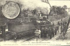 REPRO Greve des Cheminots 1910 Train