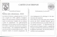 REPRO Greve des Cheminots 1910 Train