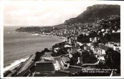 CPA Monte Carlo Panorama et les Tennis vus de St Roman 