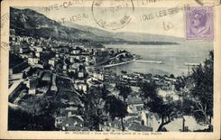 CPA Monaco vue sur Monte Carlo et le Cap Martin 