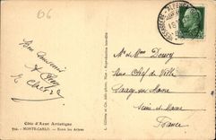 CPA Monte Carlo Entree Les Arbres 