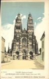 CPA Tours Cathedrale Saint Gatien Facade Quest avant 1870 