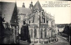 CPA Tours la Carhedrale St Gatien l'Abside 