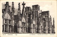 CPA Tours Le Chateau Facade Sur La Loire 
