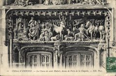 CPA Chateau d'Amboise La Chasse de Saint Hubert dessus de Porte de la Chapelle 