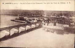 CPA Amboise vue de la Loire et de l'Entrepont 