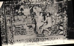 CPA Langeais Tapisserie Tentation 