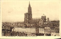 CPA Strasbourg Le Palais des Rohans et le Carhedrale 