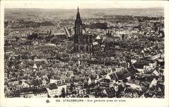 CPA Strasbourg Vue generale Prise en avion 