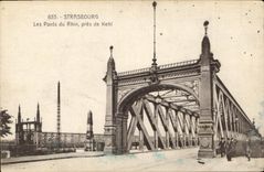 CPA Strasbourg Le Ports du Rhin pres de leehl 