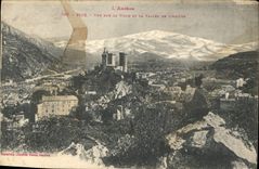 CPA Foix vue sur la  ville St la Villee du l'avion 