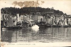 CPA Honfleur Le Port et le Mont Joli Bateaux